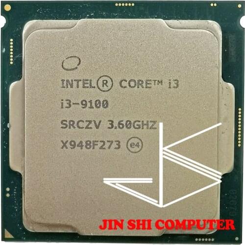 Intel Core i3 9100 3.6GHz Quad-Core Quad-Thread CPU 65W 6M ProcessorLGA 1151