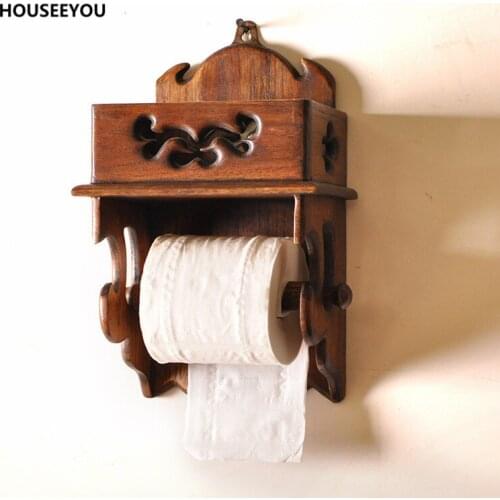 Rectangular Retro Wooden Paper Cover Storage Boxes Rack Tissue Box Napkin Holder Home Storage Decor for Dining Room Supplies