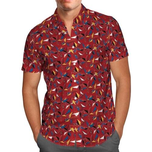 Psychedelic 3D Beach Hawaiian 2021 Summer Men Shirt Short Sleeve Shirt Streetwear Oversized 5XL Camisa Social Chemise Homme-508