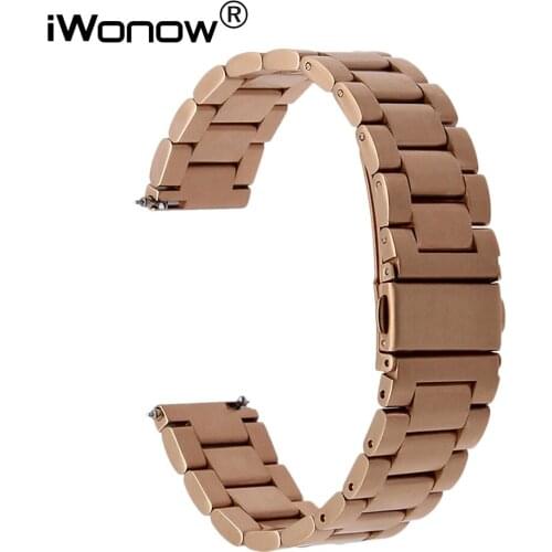 22mm Quick Release Stainless Steel Band Wrist Strap for Asus ZenWatch 1 2 Men WI500Q WI501Q LG G Watch Urbane W150 Vector Luna