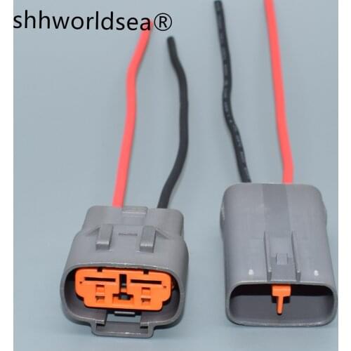 Shhworldsea 2 Pin sealed series 7.8mm Automotive Connector male or female cable connector 6195-0060 6195-0057 for Mazda wire