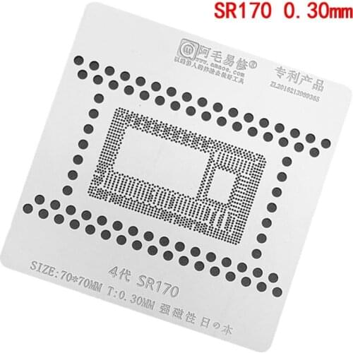 SR170 BGA Stencil For Macbook CPU IC 4th Generation Chip Reballing Tin Plant Net Solder Heat Template Amaoe 0.30mm Thickness