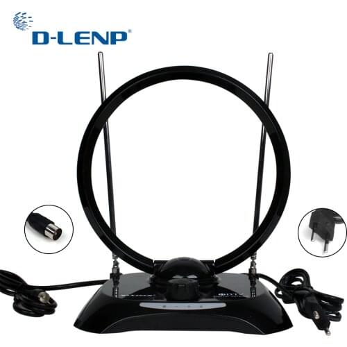 Dlenp TV Antenna Receiving Antenna Indoor High Gain For DVB-T2 For ISDB-T ATSC Set Top Box Smart TV Receivers with IEC-Male