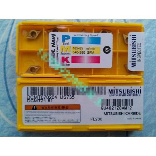 10PCS/SE DCMT070204 US735 cemented carbide inserts