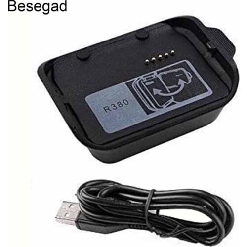 Besegad USB Charger Dock Station Charging Cradle with USB Cable for Samsung Galaxy Gear Fit 2 R380 R 380 Smart Watch Accessories