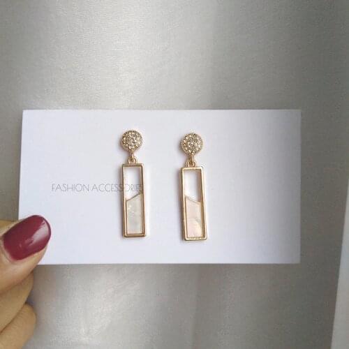 Korean Style Rectangular Female Design Clip On Earrings 2020 New Temperament Simple Geometric Earrings Ear Clip Earrings No Hole