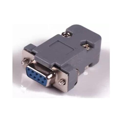 5Pcs/Lot Db9 Famale Socket With Shell Wire 2 Row Female Head Com Rs232 Serial Port 9Pin Welding Thread Needle With Casing