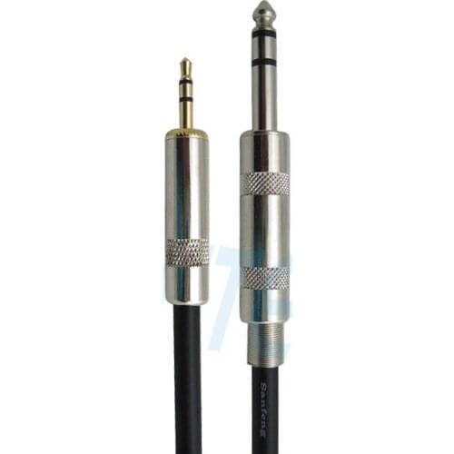6.5/6.35/6.3 to 3.5 Double track 3.5 mm stereo sound Audio cable computer the mic sound card microphone amplifier mixer