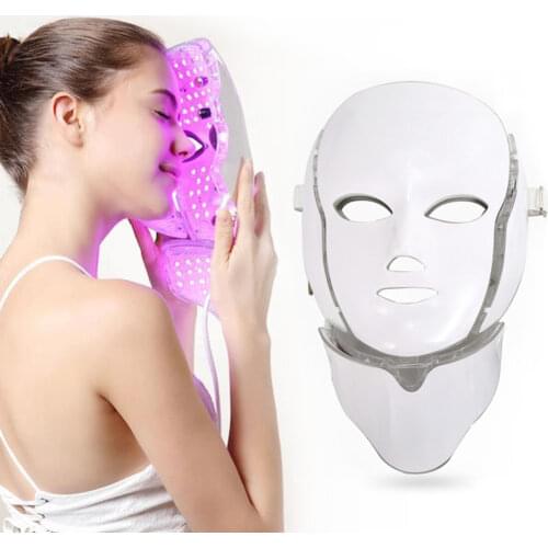 7 Color Led Face Light Therapy Facial Led Mask for Face Fashion Skin Rejuvenation Treatment Anti Acne Therapy Whitening Beauty