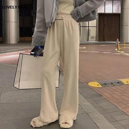 Large Size Wide Leg Pants Women High Waist Asymmetrical Straight Rape Mopping Trousers 2021 Summer Autumn Girls Causal Pant