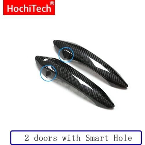 For BMW Car Accessories Carbon Fiber Auto Door Handle Knob Exterior Trim Covers