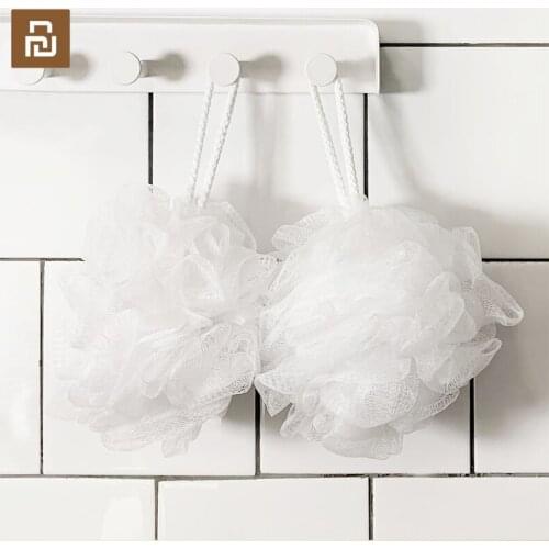 2/PCS Xiaomi Bath ball white 2pcs / bag Rich in foaming soft texture easy to cleanse