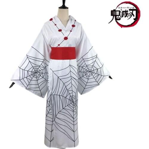 Demon Slayer Kimetsu No Yaiba Juuni Ayaki Rui Men Women Cosplay Costume Japanese Anime Ghost Family Kimono Carnival Party
