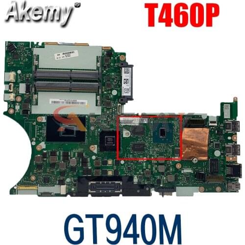 Laptop motherboard For LENOVO Thinkpad T460P Core SR2FU I7-6820HQ Mainboard 01AV866 01YR841 BT463 NM-A611 N16S-GTR-S-A2