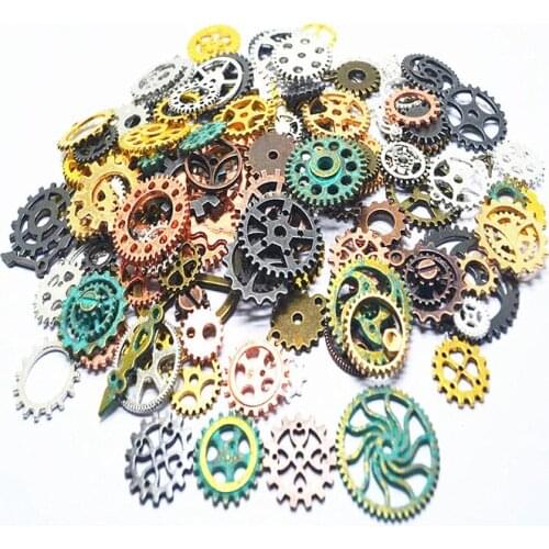 100g Personality Alloy Punk Mechanical Gear DIY Craft Supplies Creative Miniature Arts home Room Christmas Decoration Materials