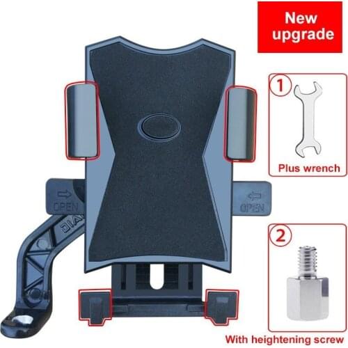 Motorcycle Bicycle Mobile Phone Cellphone Navigation Holder Support Motorbike Handlebar Mount Clip Bracket