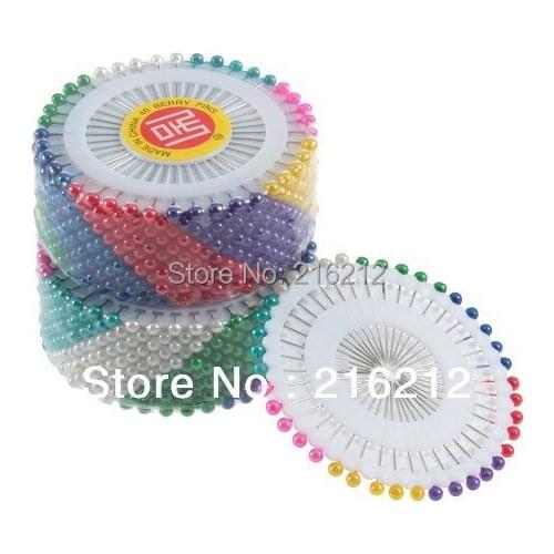 New 480pcs Multi Colour Round-Head Faux Pearl Decorating Pin Dressmaking Sewing Pin
