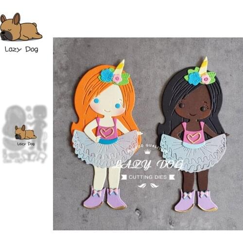 Unicorn Girl Metal Cutting Dies Scrapbooking Stencil DIY Mold Knife Craft Embossing Die Cuts Card Making New Dies For 2021