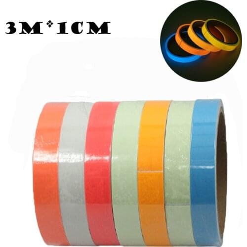 3MX1CM Luminous Self-adhesive Tape Sticker Glow In The Dark Sticker Tape Safety Security Fluorescent Home Decor Warning Tape