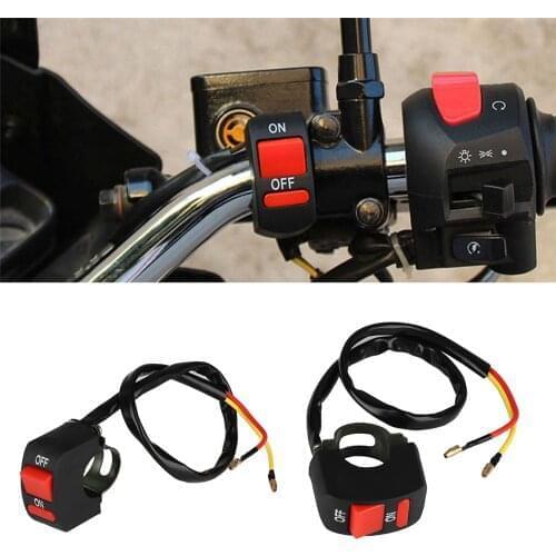 Universal Handlebar Button Bullet Connector Motorcycle Moto Trail Headlight Light Switch Led Lamp ON OFF for motobycle refitted
