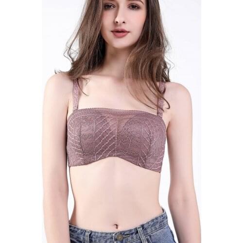 Womens 100% Real Silk Lining with outside lace fabric everyday Comfortable Wireless Bra Bralette 2035