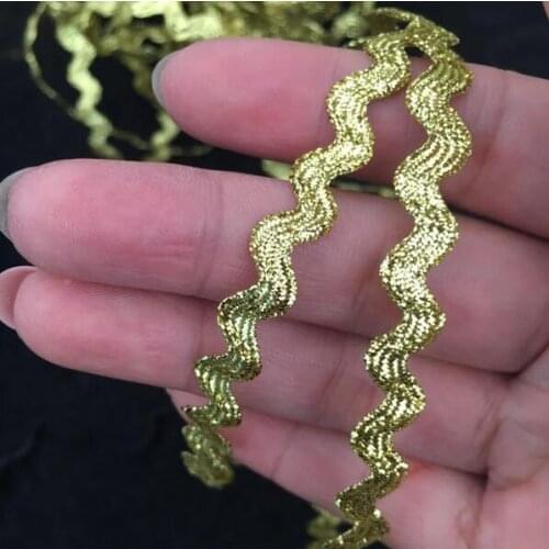 10 Meters 4mm Width Hot Gold Fashion DIY Gold Color Lace Trim Gold Thread Woven Handmade DIY Accessories