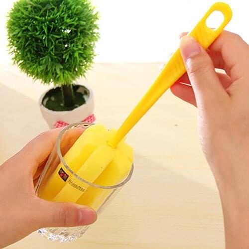 1 Pc Sponge Bottle Cup Brush Sponge Cup Brush Glass Bottle Cleaning Brush Magic Sponge Household Kitchen Cleaning Accessories