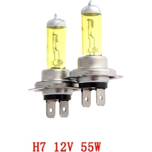 1 Pcs Cool Fashion Mini Yellow H7 12v 55w Car Light Head Bulb Lamp Led Quartz Glass 4300k