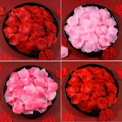 1000PCs Fake Rose Petals DIY Party Decorations Artificial Flowers Romantic Wedding Marriage Accessories For Valentine Gifts