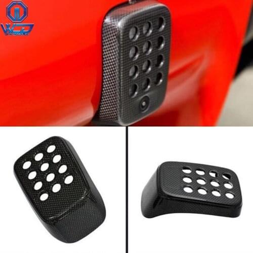 2013-2015 CARBON FIBER REAR FOG LAMPS COVER (WITH CAMERA HOLE) FOR F12 BERLINETTA