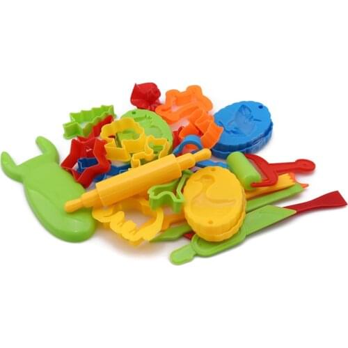 23pcs Educational Plasticine Mold Modeling Clay Kit Slime Toys For Children Plastic Play Dough Tools Set Toys