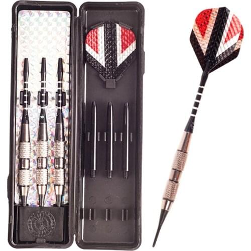 3Pcs/Set Professional Aluminium Alloy Plastic Darts Shaft Tip Flights with Box Outdoor Sports Accessories