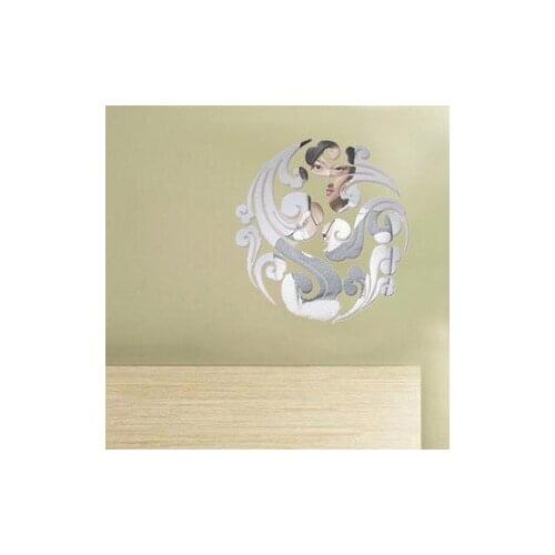 3D Mirror crystal three-dimensional tv background wall acrylic mirror stickers new classical art