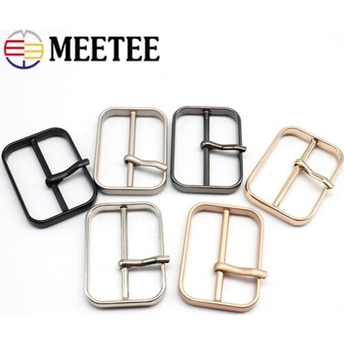 5pcs 25-50mm Metal Pin Buckle Bag Strap Adjustment Tri-Glide Clasp Side Clip HookDIY Garment Shoes Belt Buckle Decorative Button