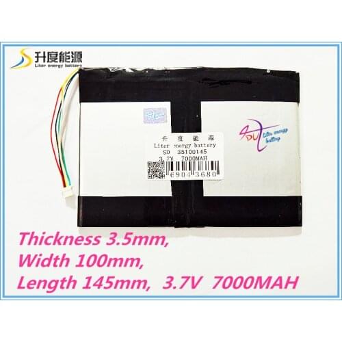 5 thread 35100145 3.7 v 7000mAH bateria Li-ion para tablet pc 9.7 polegada 10.1 polegada speaker