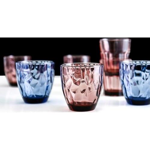 6Pcs Creative Embossed Wine Glass Heat Resistant Beer Glass Cup Home Office Bar Milk Juice Coffee Mug Drinking Glasses 150ml