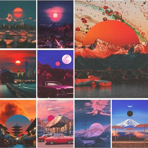 5D Diy Diamond Painting Cartoon Landscape Picture Rhinestone Cross Stitch Home Decoration Ornaments Gifts Can Be Customized