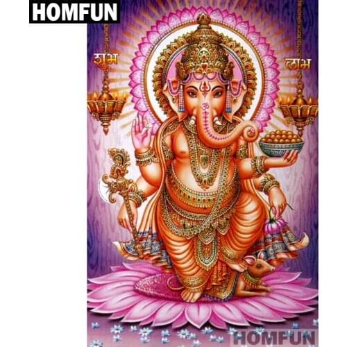 HOMFUN Full Square/Round Drill 5D DIY Diamond Painting "Indian religion" Embroidery Cross Stitch 5D Home Decor Gift A01592