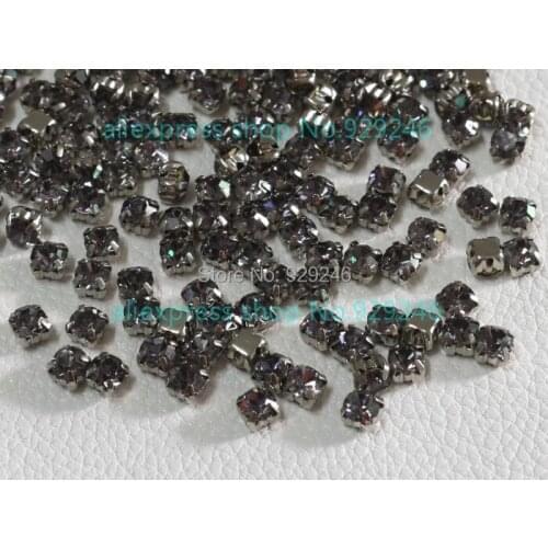Free shipping 430pcs/pack 5mm ss25 round grey crystal loose claw rhinestone sew-on for garment artwork desk scarf decoration
