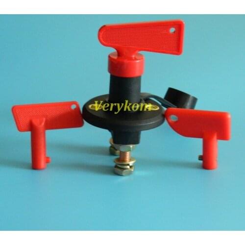 Free Shipping Universal Battery Isolator Master Cutoff Cut Off Power Kill Switch With 3 Keys + Waterproof Cover