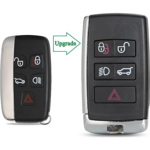 Bilchave 5 Buttons For Land Rover LR2 LR4 For Jaguar F-Pace F-Type XE XF XJ Fob Remote Control Car Key Shell Case Replacement