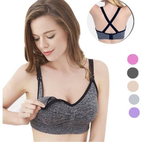 Maternity Nursing Bra Breastfeeding Pregnancy Wire Free Nurse Bras Breast Feeding Push Up Pregnant Underwear Plus Size for Women