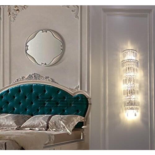 European lobby crystal wall lamp engineering headlight hotel living room dining room duplex building villa sales office large