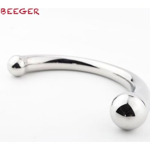 BEEGER The Chrome Crescent Dildo,Prostate Massager Clitoris Stimulator Stainless Steel G Spot Anal Plug