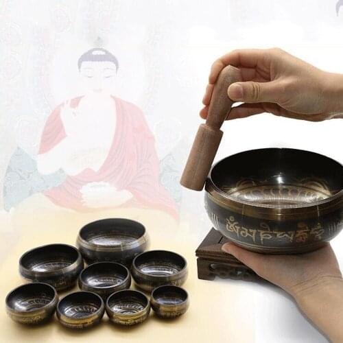 Himalayan Hand Hammered Chakra Meditation Handmade Bowl Decorative-wall-dishes Yoga Tibetan Buddhist Brass Singing Bowl Gu08