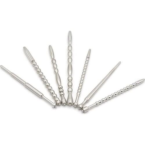 Urethral Catheters Play Stainless steel Male Urethral Sound Catheter Electro Penis Plug Dilator Adult PlUgs