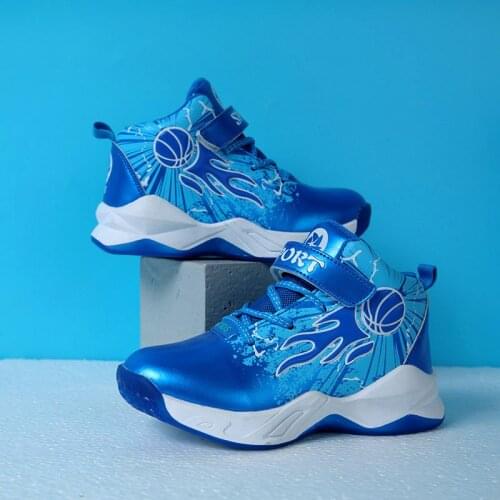 2021 New Kids Basketball Shoes Boys Girls Sneakers Childrens Sport Shoes for Kids Sneakers Antiskid Non-slip Shoes for Kids
