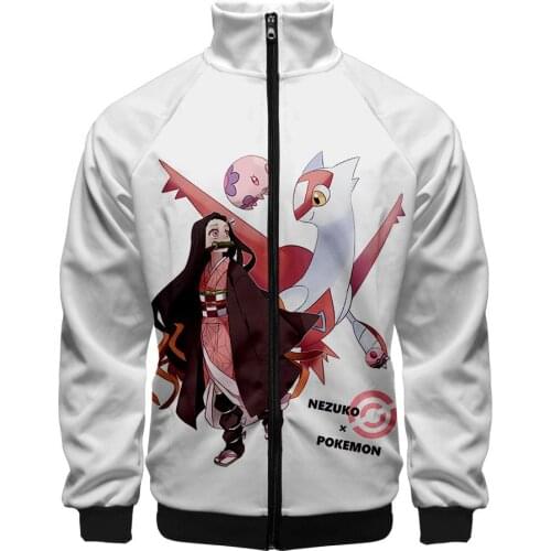 Anime Demon Slayer Jacket Coats Harajuku Streetwear Fashion Kimetsu No Yaiba Coats Kamado Jacket Men Women Autumn Jacket Coats