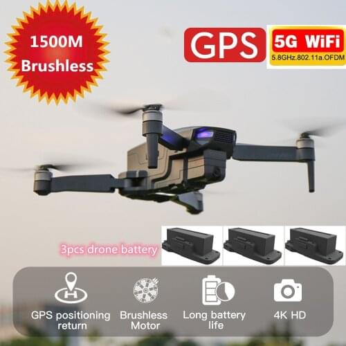 4K Dual ESC HD Camera RC Quadcopter 5G GPS Optical Flow Positioning RC Aircraft 1.5KM Control Distance Drone VS Sg906 Pro2 S167