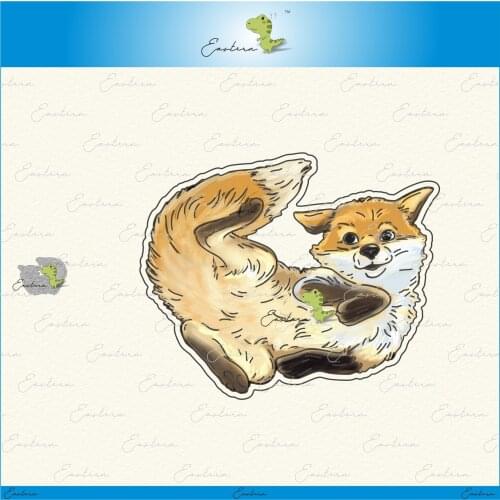 Playful fox metal cutting dies 2021 new diy molds Scrapbooking Paper Making die cuts crafts